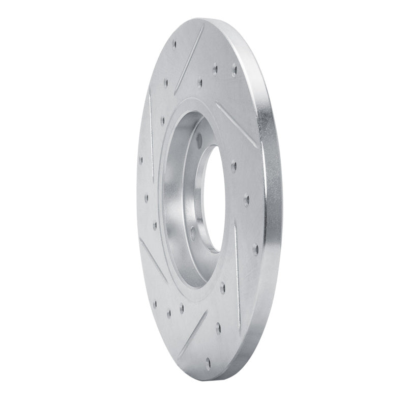 DFC 79-81 Toyota Celica Front Right Drilled & Slotted Silver Brake Rotor