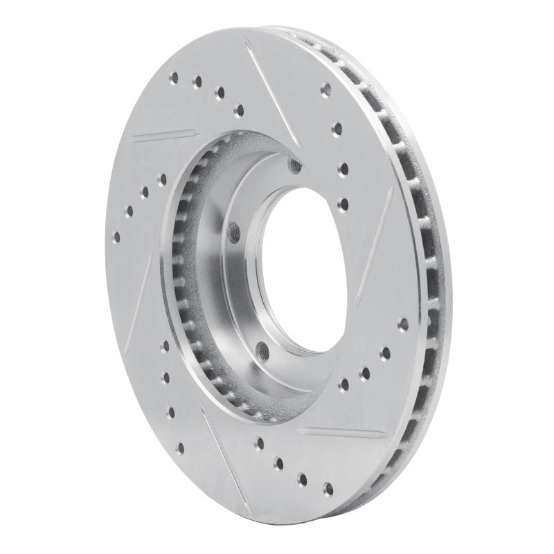 DFC 84-95 Toyota Pickup Front Left Drilled & Slotted Silver Brake Rotor