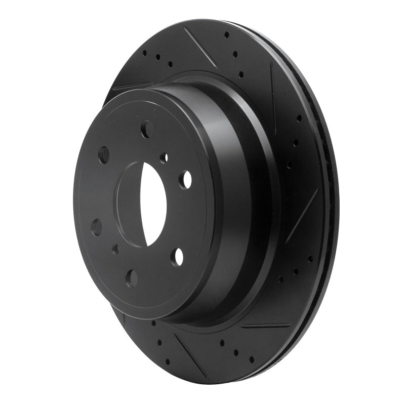 DFC 07-20 Cadillac Escalade ESV Rear Right Drilled & Slotted Black Brake Rotor
