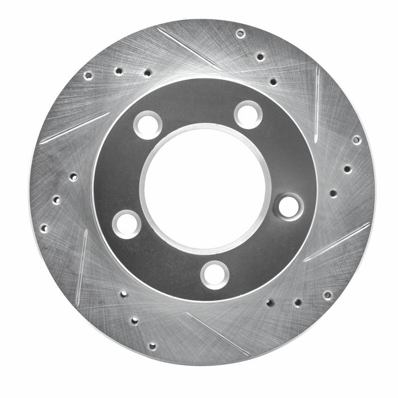 R1 76-93 Ford F-150 4WD Front Right Drilled & Slotted Silver Brake Rotor