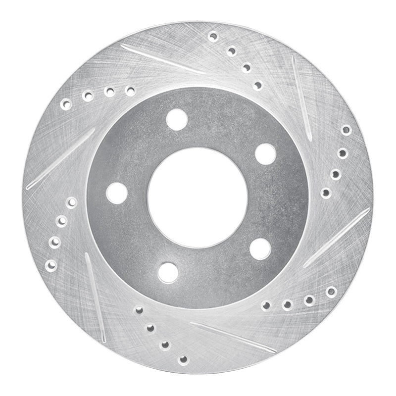 DFC 83-96 Buick Riviera Front Right Drilled & Slotted Silver Brake Rotor