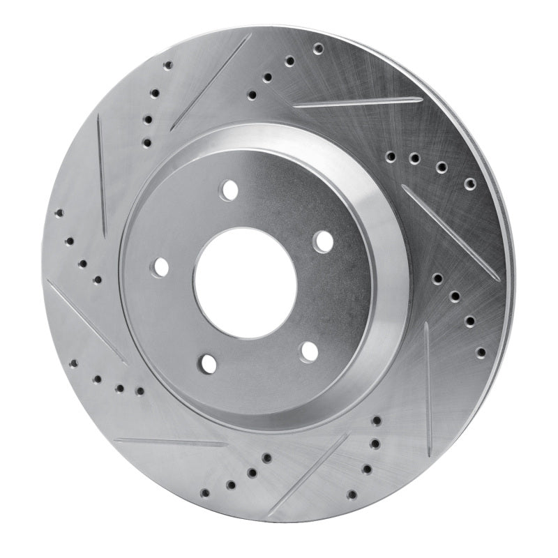R1 88-96 Chevrolet Corvette Right Front Drilled & Slotted Silver Brake Rotor