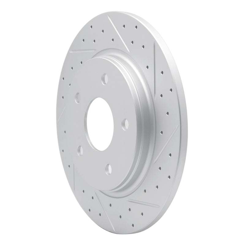 R1 08-16 Chrysler Town & Country Rear Right Drilled & Slotted Geo-Carbon Rotor