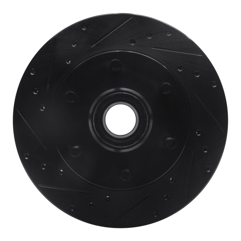 R1 88-96 Chevrolet C2500 Front Left Drilled & Slotted Black Brake Rotor