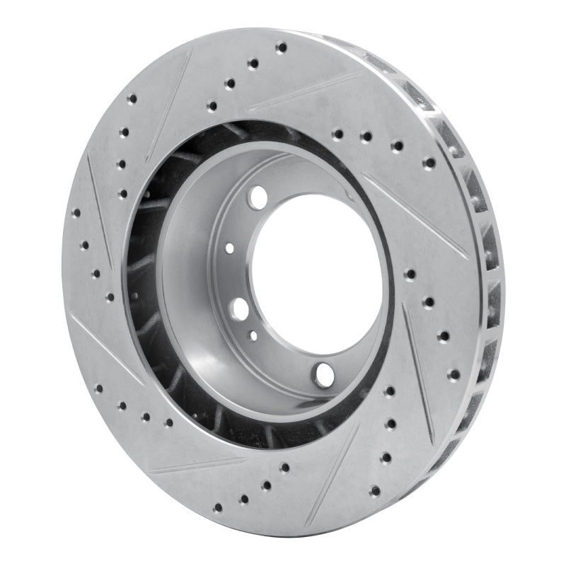 DFC 86-91 Porsche 928 Left Front Drilled & Slotted Silver Brake Rotor