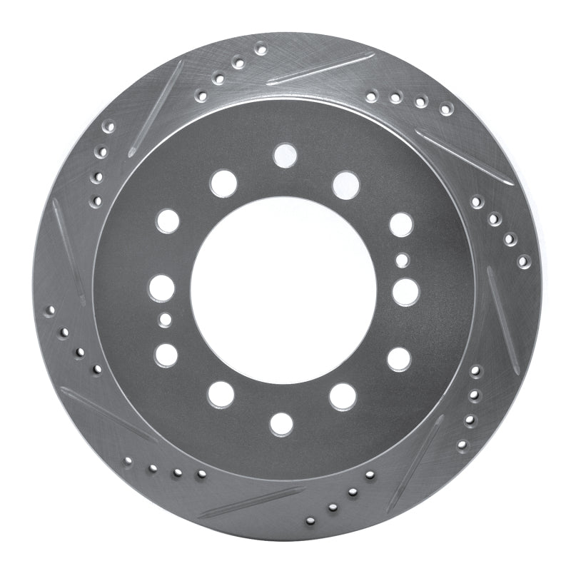 DFC 01-09 Lexus GX470 Rear Left Drilled & Slotted Silver Brake Rotor