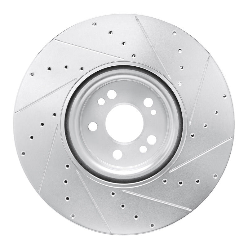 R1 20-26 Mercedes-Benz GLE350 Front Left Drilled & Slotted Silver Brake Rotor