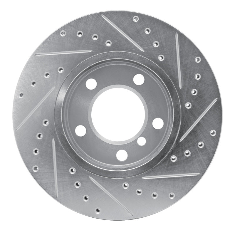 DFC 11-16 Mini Cooper Countryman Front Left Drilled & Slotted Silver Brake Rotor