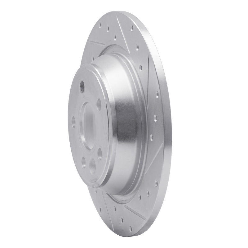 DFC 09-15 Ford Focus RS (Mexico) Rear Right Drilled & Slotted Silver Brake Rotor