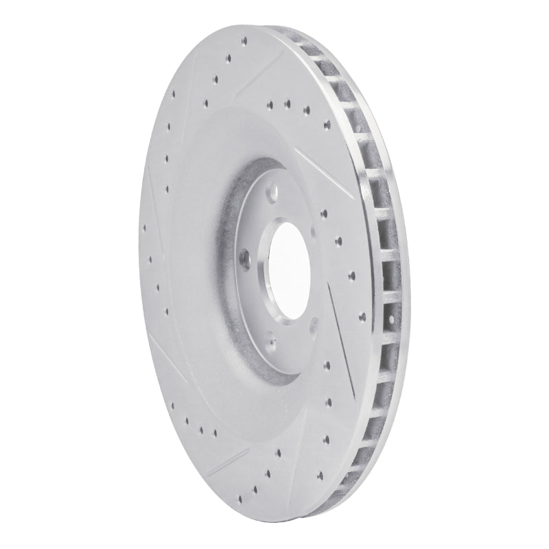 R1 08-14 Chrysler 200 Front Right Drilled & Slotted Silver Brake Rotor