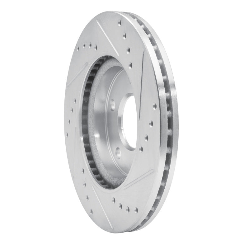 DFC 13-19 Nissan Sentra Front Left Drilled & Slotted Silver Brake Rotor
