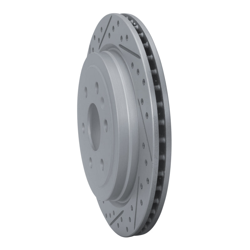 R1 10-16 Cadillac Srx Rear Left Drilled & Slotted Geo-Carbon Rotor