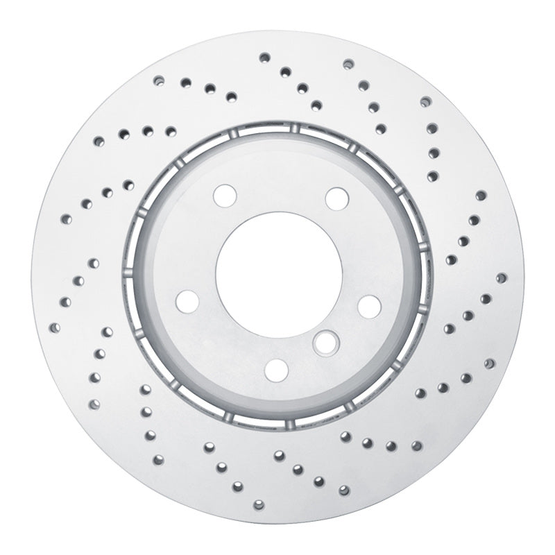 R1 01-08 BMW Z4 Right Front Drilled Carbon Alloy GeoMET Rotor