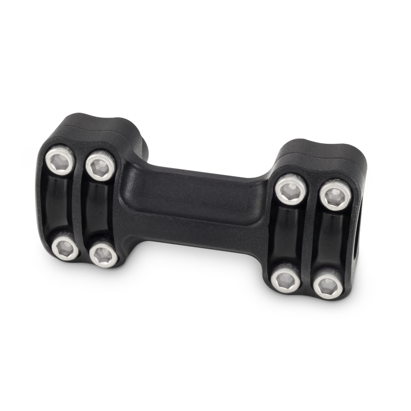 Burly Brand Reaper Riser Clamp 1-1/2in Tall for 1in Bar, One Piece - Texture Black