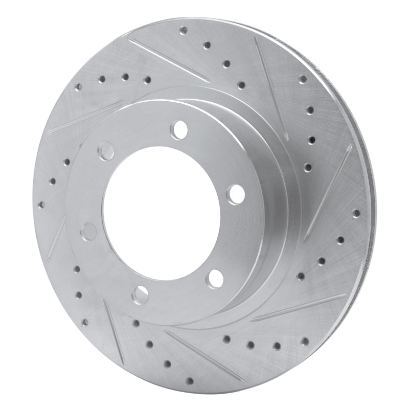 R1 95-04 Toyota 4Runner Front Right Drilled & Slotted Silver Brake Rotor