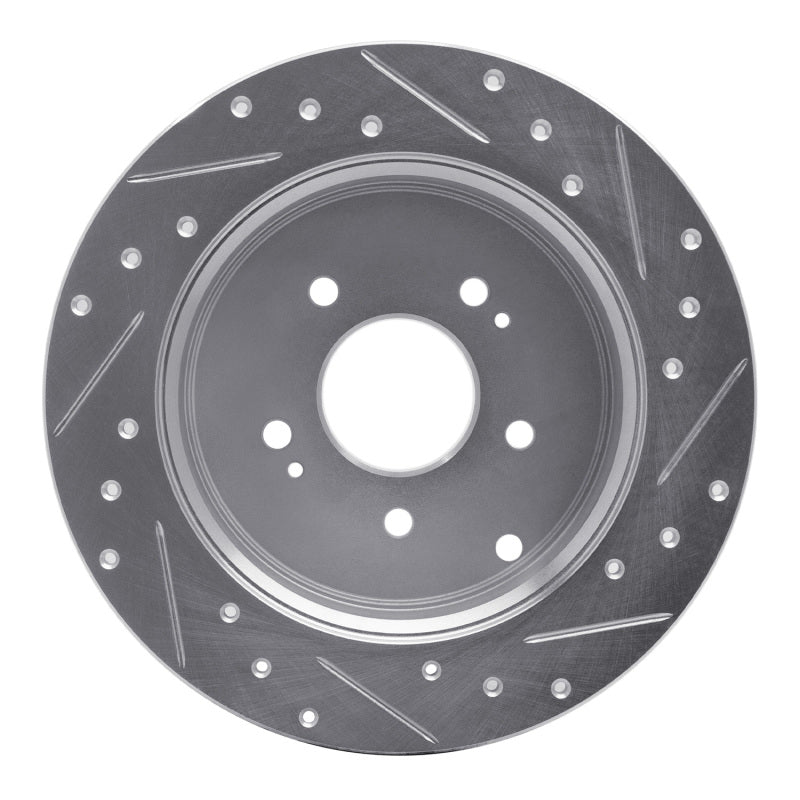 DFC 07-09 Hyundai Santa Fe Rear Left Drilled & Slotted Silver Brake Rotor