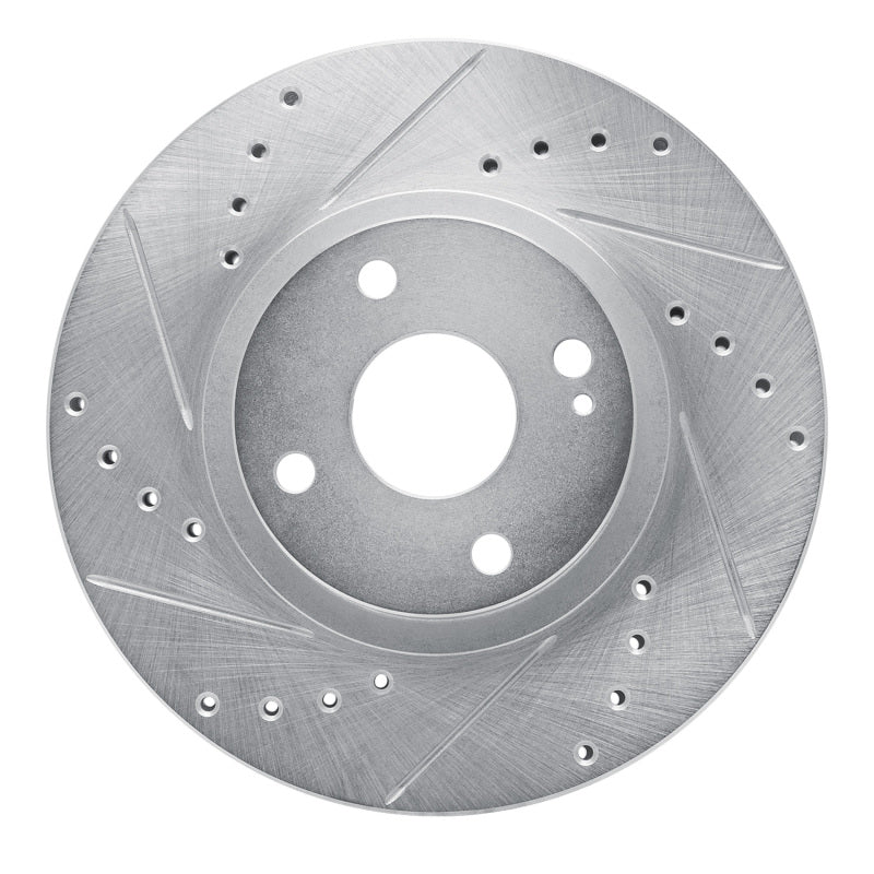 DFC 01-05 Mazda Miata Front Left Drilled & Slotted Silver Brake Rotor