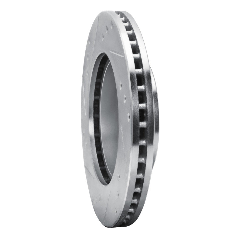 R1 86-92 Ford Taurus (Excl SHO) Rear Right Front Right Drilled & Slotted Silver Brake Rotor