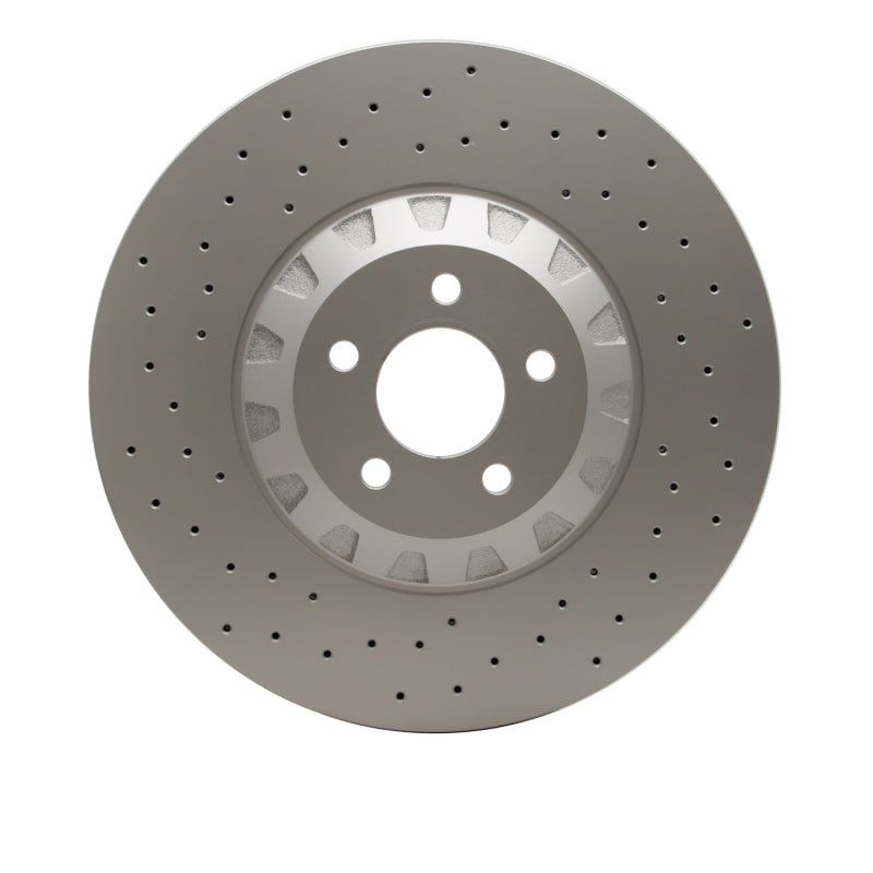 R1 16-18 Ford Mustang Right Front Drilled GeoSPEC Coated Rotor
