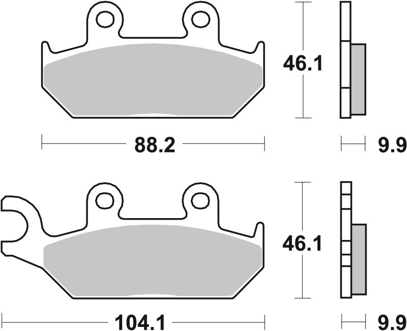 Brembo OE 91-92 Yamaha Artesia 400cc Sinter Brake Pad - Front