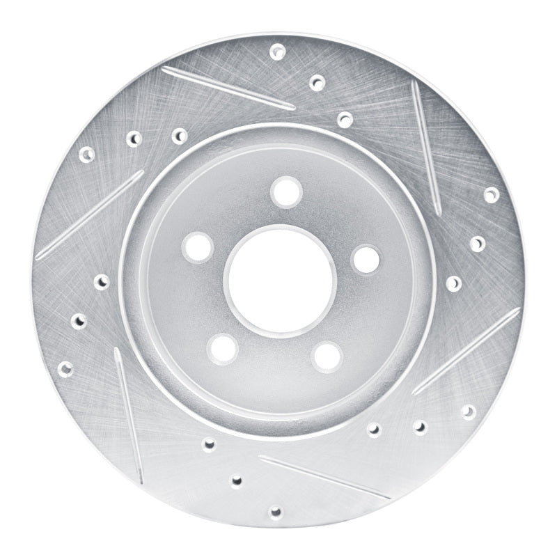 R1 88-88 Pontiac Fiero Front Left Rear Left Drilled & Slotted Silver Brake Rotor