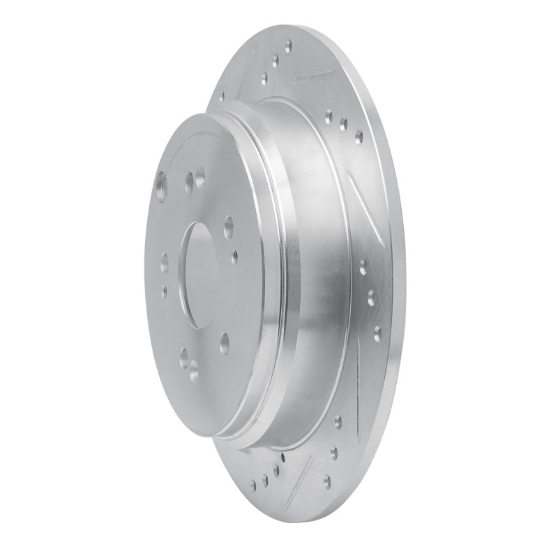 R1 05-18 Acura RDX Rear Left Drilled & Slotted Silver Brake Rotor