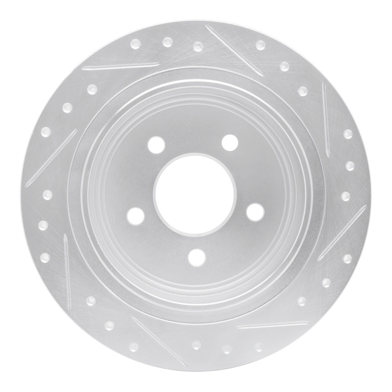 DFC 03-05 Ford Explorer Sport Trac Rear Left Drilled & Slotted Silver Brake Rotor