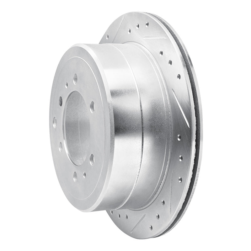 DFC 93-97 Lexus LX450 Rear Left Drilled & Slotted Silver Brake Rotor