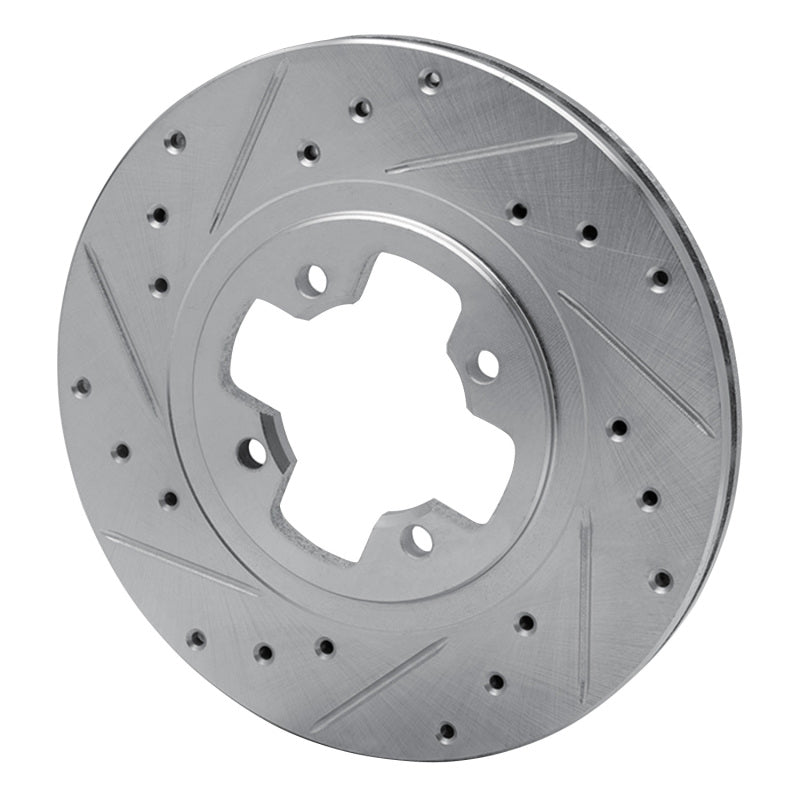 DFC 81-88 Nissan 200SX Front Left Drilled & Slotted Silver Brake Rotor