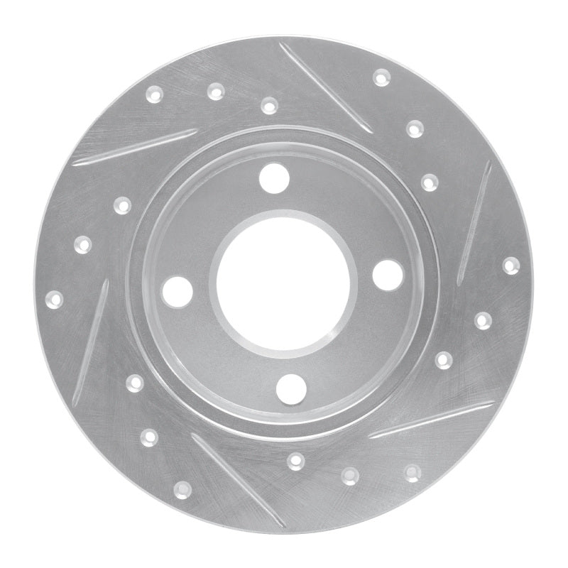 DFC 84-95 Audi 90 Quattro Rear Left Drilled & Slotted Silver Brake Rotor
