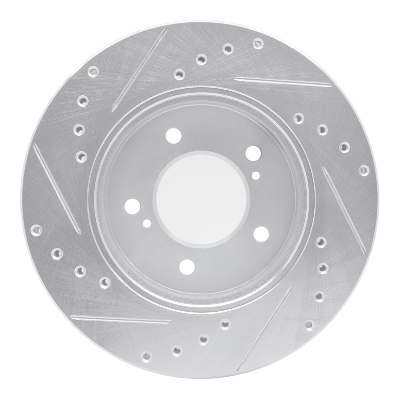 DFC 93-02 Mercury Villager Front Right Drilled & Slotted Silver Brake Rotor