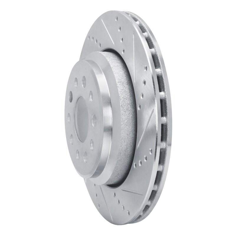 DFC 14-16 Maserati Ghibli Rear Right Drilled & Slotted Silver Brake Rotor