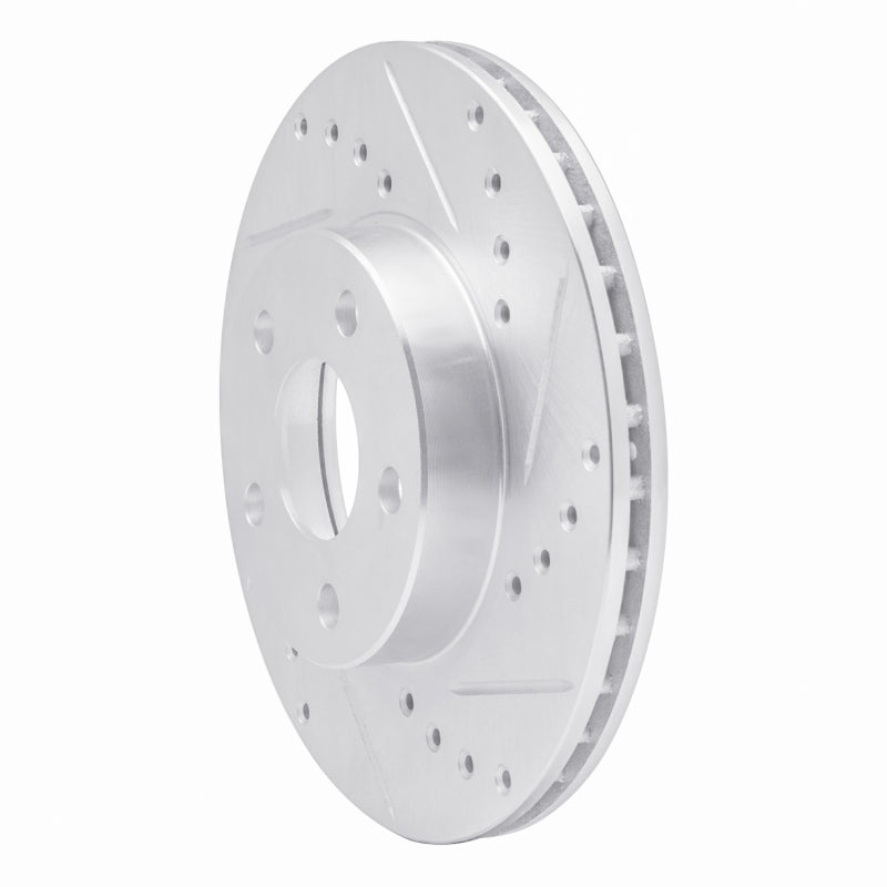 R1 90-05 Buick Skylark Front Right Drilled & Slotted Silver Brake Rotor