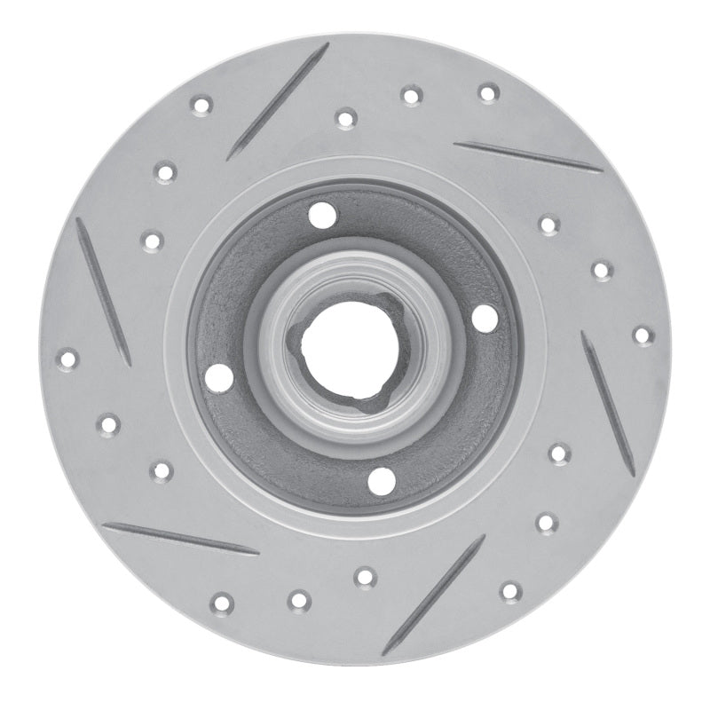 R1 85-02 Volkswagen Golf Rear Right Drilled & Slotted Geo-Carbon Rotor