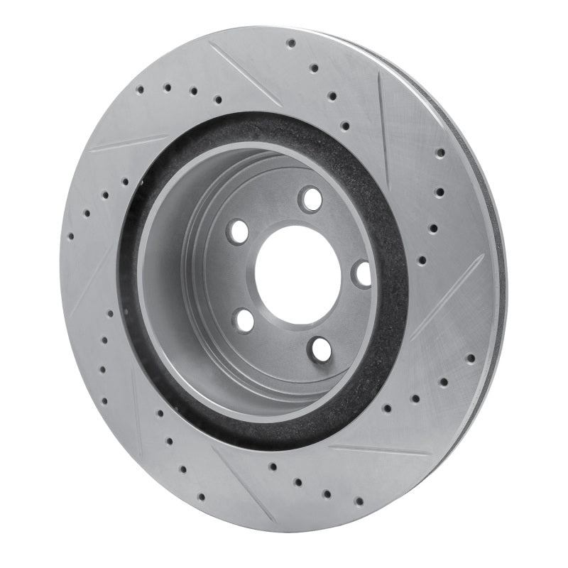 DFC 06-23 Dodge Charger Rear Left Drilled & Slotted Silver Brake Rotor