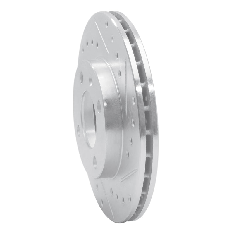 R1 80-08 Audi 4000 Front Right Drilled & Slotted Silver Brake Rotor