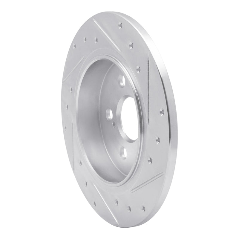 R1 09-15 Toyota Corolla (Mexico) Rear Left Drilled & Slotted Silver Brake Rotor