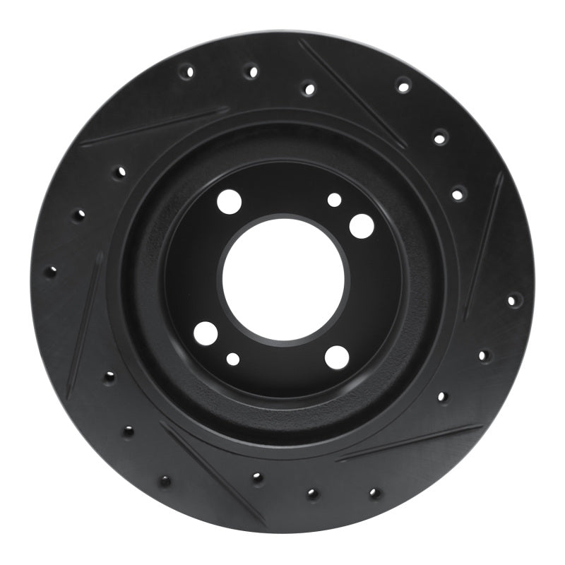 R1 16-25 Dodge Attitude (Mexico) Front Left Drilled & Slotted Black Brake Rotor