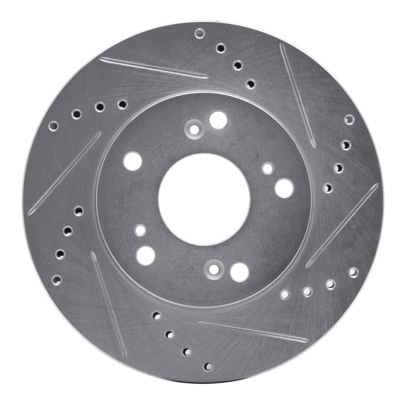 DFC 12-15 Acura ILX Front Right Drilled & Slotted Silver Brake Rotor