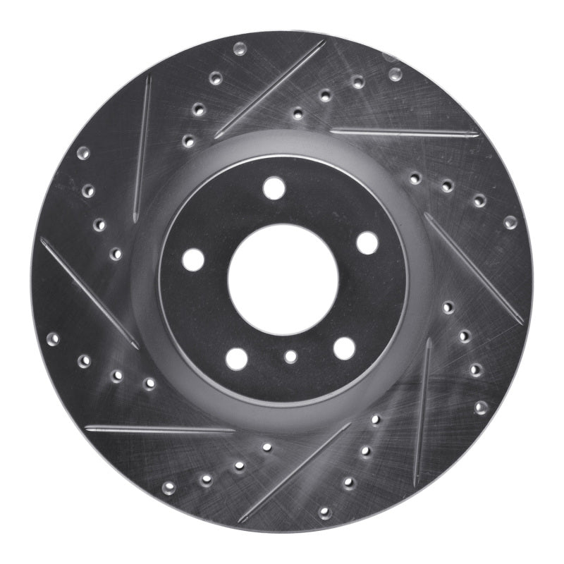DFC 03-23 Infiniti FX45 Front Left Drilled & Slotted Silver Brake Rotor