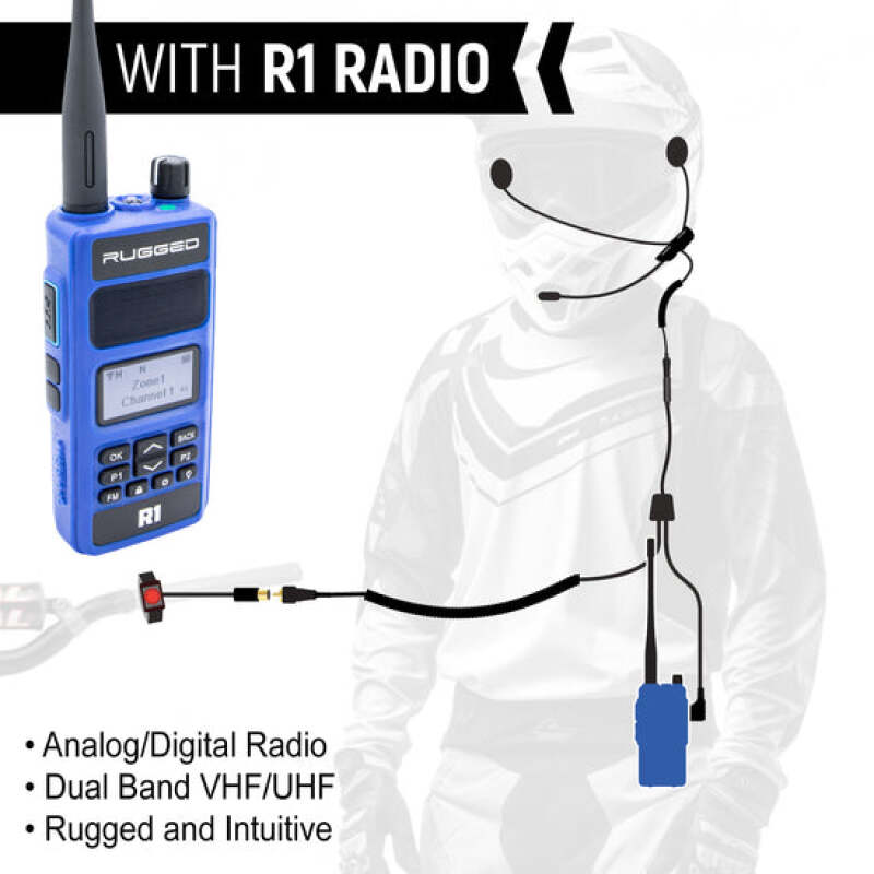 Rugged Radios CONNECT BT2 Bluetooth Moto Kit with Radio - R1