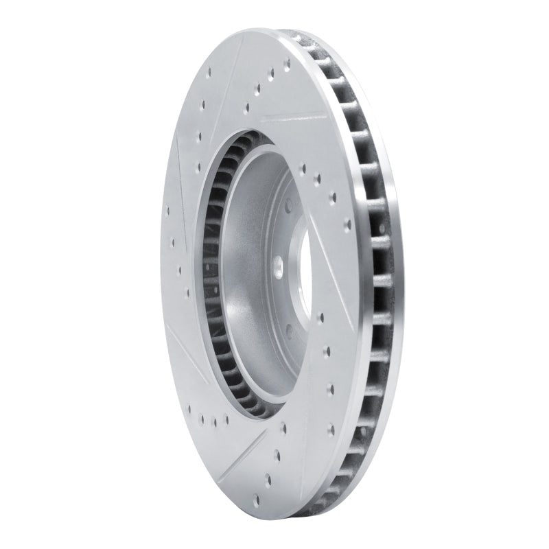 DFC 93-95 Volvo 850 Front Right Drilled & Slotted Silver Brake Rotor