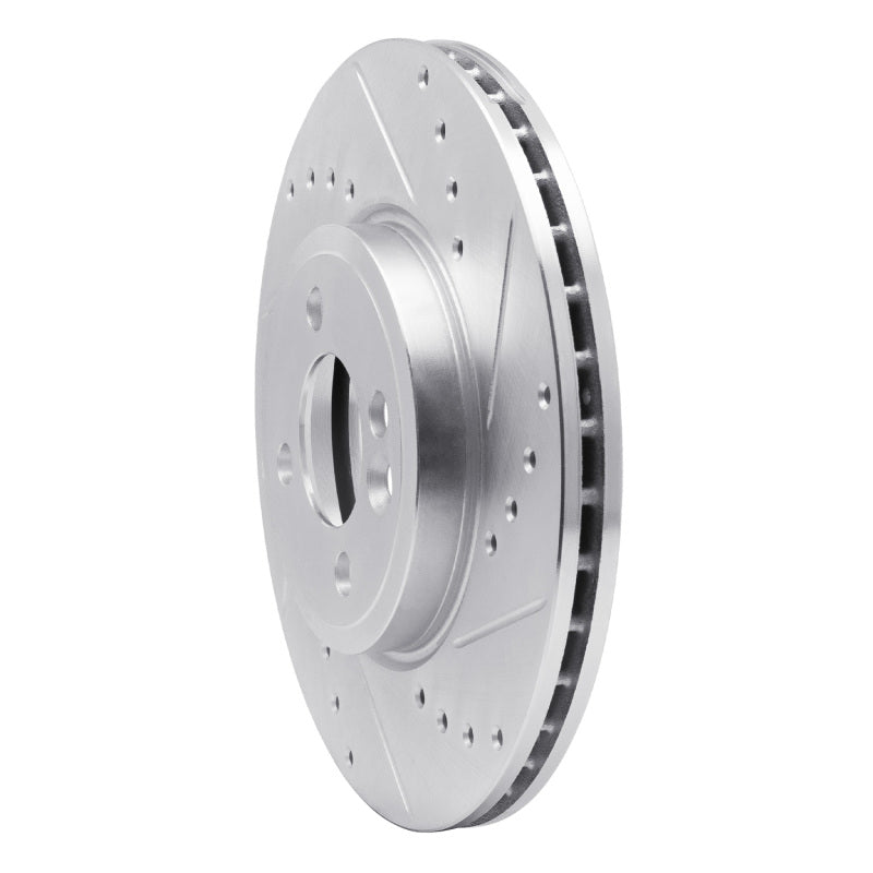 DFC 07-15 Mini Cooper (Excl Clubman) Front Right Drilled & Slotted Silver Brake Rotor