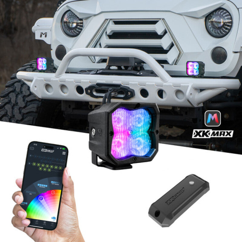 XKGlow XKmax RGBW Addressable Cube Light Kit - Fog Beam