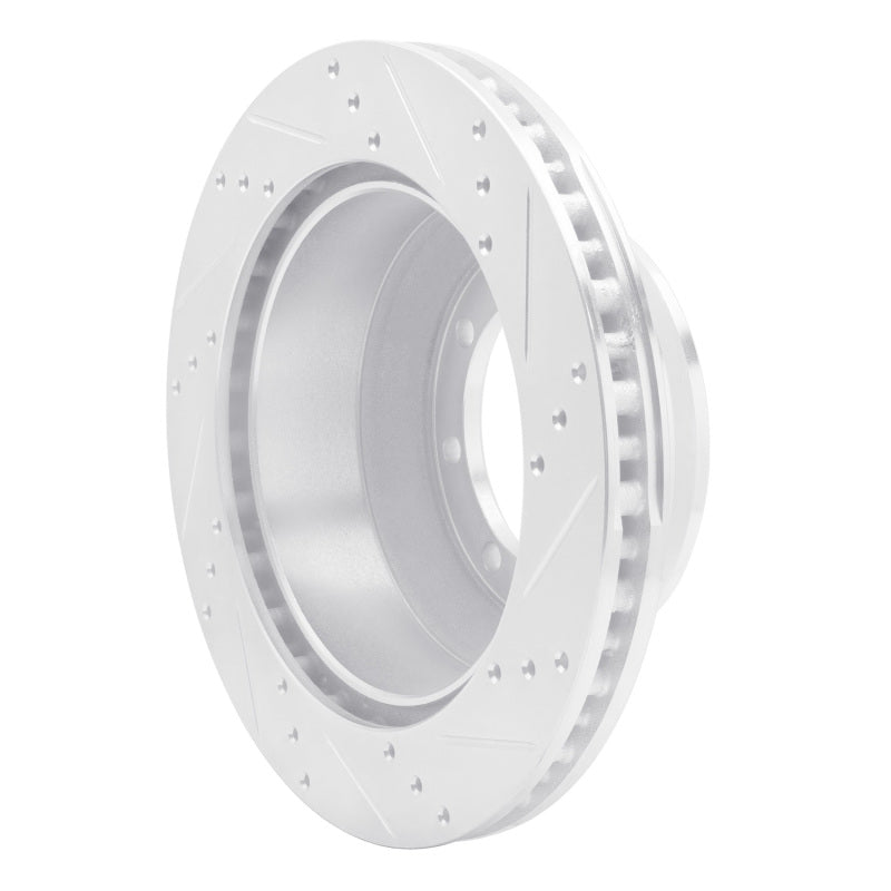 R1 99-07 Ford E-350 Super Duty Rear Left Drilled & Slotted Silver Brake Rotor