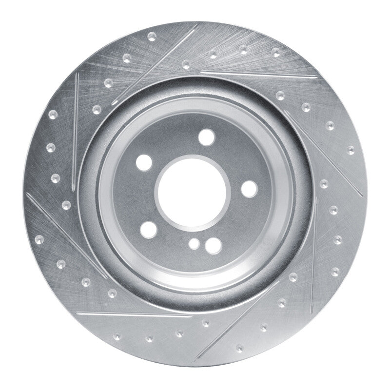R1 13-20 Mercedes-Benz SL400 Rear Right Drilled & Slotted Silver Brake Rotor