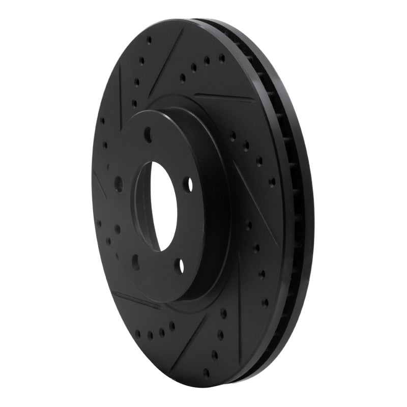 R1 01-02 Mazda Millenia Front Left Drilled & Slotted Black Brake Rotor