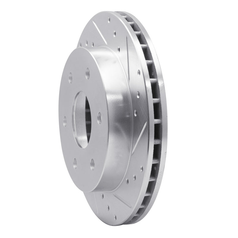 R1 88-91 Chevrolet K1500 Front Right Drilled & Slotted Silver Brake Rotor