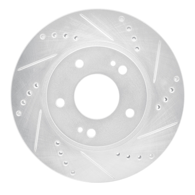 DFC 00-24 Chrysler Sebring Front Right Drilled & Slotted Silver Brake Rotor