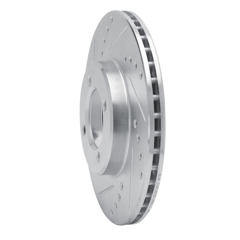 DFC 84-87 Toyota Corolla (US/Canada) Front Left Drilled & Slotted Silver Brake Rotor